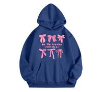 Générique Pull Fille Fille Sweat à Capuche Cœur, Haut Manches Longues avec Poche, Vêtement Hiver Confort, Hoodie Mignon 2-14 Ans(Navy, 1-2 Years)