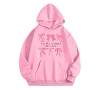 Générique Pull Fille Fille Sweat à Capuche Cœur, Haut Manches Longues avec Poche, Vêtement Hiver Confort, Hoodie Mignon 2-14 Ans(12-13 Years)