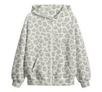 Générique Pull Fille Hiver - Sweat à Capuche imprimé léopard pour Filles Pull Tendance à col Rond et Manches Longues vêtement d'extérieur Doux et Chaud pour Les Tout-Petits et Les Jeunes Enfants