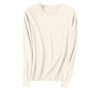 Générique Pull Fin à Manches Longues pour Femme Pulls à col en V/Rond pour Femme Pull léger et décontracté à Manches Longues de Couleur Unie Pulls ajusté en Tricot Doux Chemisier tricoté élégant