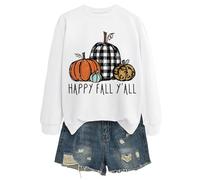 Générique Pull Halloween Fille Sweat Oversize Femme Orange T-Shirt Rose Sweats Capuche Veste Déguisement Vetement a Automne Costume Citrouille Deguisement Horreur Sweater