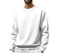 Générique Pull Haut à Capuche en Polyester épais à col Rond pour Homme, imprimé Halloween, Mignon, décontracté et Tendance Pull en Polaire Demi Zippé pour Homme (White, XXXL)