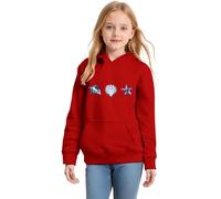 Générique Pull Hiver Fille - Pull Classique à Capuche et Manches Longues pour garçons et Filles Style décontracté et Ample Motif océan Grande Taille adapté aux Enfants de 3 à 14 Ans