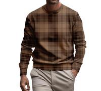 Générique Pull Hiver Homme Chaud Y2k Manche Longue Chaud Col V Shirt Pull sans Capuche Sportswear Décontractée Sweatshirts Vetement Chasse Homme Idée Cadeau Homme(Marron,M)