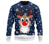 Générique Pull Hiver Homme - Pull de pour Homme avec Capuche et col roulé Tricot Confortable et élégant Motif Renne Festif vêtement Chaud idéal pour Les fêtes d'hiver