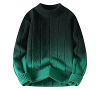 Générique Pull Homme Chaud Hiver,Pull à Col Rond à Demi Fermeture éClair pour Hommes, Pull Tricoté Moyen Et Jeune, Coupe CintréE à Rayures Verticales, Tendance, Printemps Et Automne