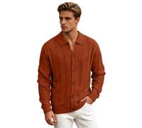 Générique Pull Homme Chic,Pull DéContracté pour Homme à Manches Longues Gilet en AjouréE Tenue Estivale LéGèRe Et Tendance Coupe Pratique pour Sorties Quotidiennes Et FlâNeries Urbaines