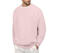 Générique Pull Homme Hiver Gros Tricot Manteau Hiver Chaud Doux Faux Manches Longues Col Rond Décontracté Pullover Surdimensionné Doudou Outerwear Look Confortable(XL)