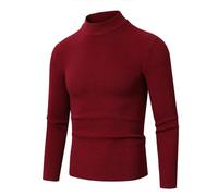 Générique Pull Homme Hiver - Pull décontracté en Tricot à la pour Hommes Slim Demi-col roulé Haut de Base idéal pour Un Casual et élégant Quotidien Confort Thermique assuré