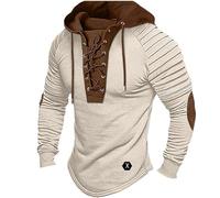 Générique Pull Homme Hoodie Décontracté Mode Sweat-Shirt Classique Vintage Sweat Confortable Pullover Manche Longue Coupe Régulière Vente Flash du Jour Et Soldes Blanc XL
