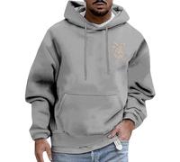 Générique Pull Homme Set-in Classic Sweat-Shirt Homme Sweet À Capuche Large Tricoté Décontracté Manches Longues en Tissu Éponge French Léger Maille Sweat Hommes (Grey,XXL)