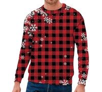 Générique Pull Homme Sweat-Shirt sans Capuche,col Ras du Cou,pour Une Tenue décontractée,Parfait pour la Superposition ou Le Style Autonome,idéal Le Confort et la polyvalence au Quotidien(Red,S)