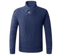 Générique Pull Homme Sweats À Manches Longues Sweaters Slim Fit Deux Pullover Vintage Sweat Chaud Automne Hiver Chaud Sweatshirt