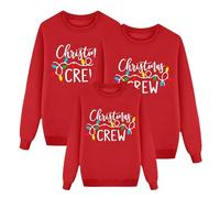 Générique Pull Imprimé Noel Famille Sweat Femme Homme Enfants Famille Tops Christmas Sweaters Pulls De Noël Familles Col Rond Christmas Sweat-Shirt Manche Longue Hiver Chaud Femme
