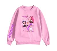Générique Pull Kpop Demon Hunter pour Fille - Sweat Kpop Demon Rumi Mira Zoey Pull Imprimés Manches Longues Sweatshirt Mode Fille et Ado 2-16 Ans Décontractés Hauts Rose