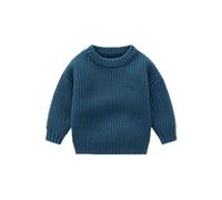 Générique Pull Maille Garçon Unis, Gilet Torsadé Col Rond pour Hiver, Tenue Chaude Décontractée pour Quotidien, Look Classique Fille Garçon 4-12 Ans