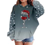 Générique Pull Moche de Noel EnfantSweats à Capuche pour Filles et Tout-Petits : Les Chemises sont Vertes et remplacées par des Pulls.(Dark Gray,4-5 Ans)