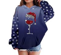 Générique Pull Moche de Noel EnfantSweats à Capuche pour Filles et Tout-Petits : Les Chemises sont Vertes et remplacées par des Pulls.(Marine,5-6 Ans)