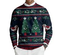 Générique Pull Moche De Noel Homme - Sweat Noel Homme 3D Imprimé Casual Ugly Christmas Sweater Drôle Fête Col Rond Pullover Mode Noël Drole Funny Manches Longues Hiver Tops Marina De Guerra 4XL
