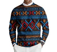Générique Pull Moche De Noel Homme - Sweat Noel Homme Drôle Sweatshirt Ugly Christmas Sweater 3D Imprimé Noël Manches Longues Tops Casual Fête Mode Drole Col Rond Hiver Pullover Marina De Guerra 3XL