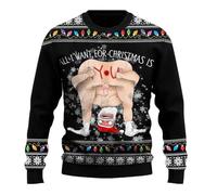 Générique Pull Musical Noel Homme De Noël Famille Drole Sapin 3XL Moche XXXL Village Lumineux Ridicule Vetement LED Sweat Personnalisé Adulte Humoristique Grande Taille Tres Pull'de Vêtement Femme Et