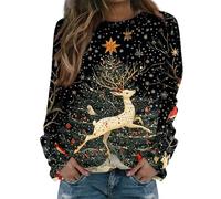 Générique Pull Noel À Sequins Renne Paillettes Haut Musical Sweat Alpaga Sweat Femme Chaud Lutin Col Vêtements Pul Cocooning Pull Vêtements Noel Femme Hiver Beau Moche Sweater S
