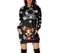 Générique Pull Noel Chemise Noel Manches Longues Col Rond Chic, Sweat à Capuche Joyeux Noël Manches Longues Tunique Confortable avec Poches pour Soirée Noël Dîner en Famille Weekend Cadeau Tendresse