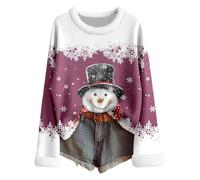 Générique Pull Noel Christmas Sweater Moche Père Noël Pull'de Femme De Sweats À Capuche Drole Rond Chaud Hiver Hoodie Sweat