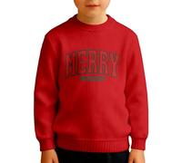 Générique Pull Noël Enfant Sweats Garçon Manches Longues Col Crew Impression Sweatshirt Doux Polaire Thermique Pullover Haut Enfant Hiver Fête Décontracté Sweatshirt 3 À 14 Ans n35