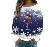 Générique Pull Noel Femme,Drole Sweat Noël,Pull Moche De Noel,Ugly Sweat-Shirt Noël à Manches Longues,Oversize col Rond Hiver Chaud Polaire Merry Christmas Sweatshirt