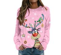 Générique Pull Noel Femme,Pull Moche De Noel,Sweat NoëL Drole Sweats De Femme Grande Taille Sweat Shirt Cadeau Pullover Motif NoëL Sweatshirt NoëL Chic Pulls NoëL 2025 Conforts Top Hiver