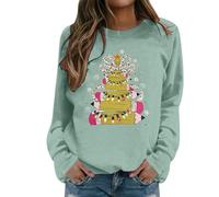 Générique Pull Noel Femme，Pull Ras du Cou à Manches Longues et imprimé, Sweat-Shirt sans Capuche, Polaire Confortable et Tendance, idéal pour Les Vacances et Les activités Sportives.#75