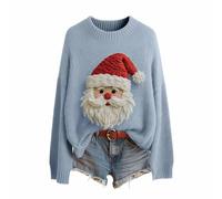 Générique Pull Noel, Gilets Et Sweats Femme Manche Longue Cerf Sweatshirt Intérieur Lumineux Pull Moche de Femme Lumineux Sweet Sweater Sexy Shirt Chaud Chemisier Noel S
