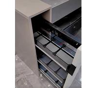 Générique Pull Out Cabinet Organizer Slide Out Under Sink Drawer Storage Basket for Kitchen Bathroom Vanity, Under Sink(3-Tier 25x56x68cm)