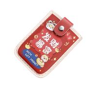 Générique Pull Out Card Holder, Minimalist Wallet, Coin Purse for Women, Protection Wallet, 4.13x2.95x0.2 inches, Daily Offering Convenience Without compromising Style, A White, B Red