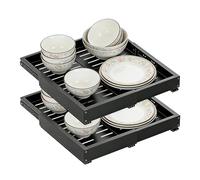 Générique Pull Out Organizer, Telescopic Storage Basket, Cabinet Tray with Smooth Slide, Adorable Metal Storage Rack, Cabinets Organizer with Mini Style, Kitchen Storages for Pantry Use