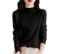 Générique Pull Plaid Femme Sweat Plaid Irlandais Stitch Automne Sweat Laine Cache Coeur Haut Camionneur Large Brillant Fete Sweater Coton Oversize Mohair Vetement 11#Noir L