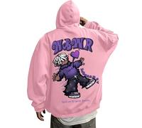 Générique Pull pour Homme Vintage Art Classic Paintings Stylish Design Sweatshirt Sweet Homme À Capuche 4XL sous-Pulls Col Zippés Ample Maillot De Survêtement Gilet Sweat XL (Rose,L)