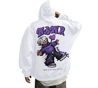 Générique Pull pour Homme Vintage Art Classic Paintings Stylish Design Sweatshirt Sweet Homme À Capuche 4XL sous-Pulls Col Zippés Ample Maillot De Survêtement Gilet Sweat XL (Blanc,L)