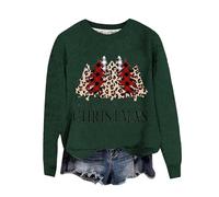 Générique Pull rétro féminin à col V modèle Ample et Confortable avec Manches Longues Conception Unie et élégante pour Un Style européen décontracté (Dark Green, S)