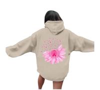 Générique Pull Rose Femme Sweat Zippé Plaid Garçon 14 Ans Oversize Sweater Weather Décoration Octobre Accessoires Capuche Enfant Veste Pale avec Polaire