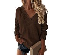 Générique Pull Rose Femme Torsade Cachemire Col V Noir Tricot Rouge Blanc Laine Marron Gilet Leopard Automne Chaud Violet Grosse Maille Vêtement Long Vêtements Sweat Robe sous Roulé Pale Chic