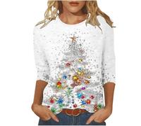 Générique Pull Sapin De Noël Femme LED Rigolo Paillettes Noëls Modèle 2024 Éclairé Famille Assorti Saisons Particulières Moche Prime Col V Rouge Pailleté Halloween