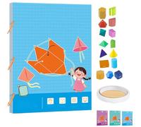 Générique Pull String 3D Geometry Learning Book, 3D Geometry Learning Book,Interactive Pull-String Geometry Learning Kit with Pop-Up, Enhance Geometric Understanding Braided Rope Design (15-Model)