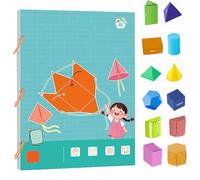 Générique Pull String 3D Geometry Learning Book,Geometry for Beginners with 9/12/15 Solids Geometric Models with Safe Braided Rope Design for Kids Ages 5-12 (12 Geometric Models)