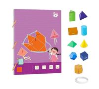 Générique Pull String 3D Geometry Learning Book, Geometry for Beginners with 9/12/15 Solids Geometric Models, Safe Braided Rope Design, Enhance Geometric Understanding, Quiet Books (9 models)