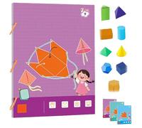 Générique Pull String 3D Geometry Learning Book - Interactive Educational Toy with 9/12/15 Solids, Braided Rope Design for Kids 5-12, Teaches Volume & Surface Area Formulas (#1)