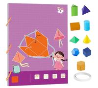 Générique Pull String 3D Geometry Learning Book, Toy Geometry Workbook with 9/12/15 Solid Models, Safe Braided Rope Design, Teach Volume & Surface Area Formulas for Kids (9-Model)