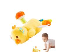 Générique Pull-String Plush Duck Soother Hanging Toy | 7.3x3.5x2 inch Infant Crib Stroller Cuddle Pal | Soft Polyester Sensory Development Gift | Educational Hanging Animal Friend