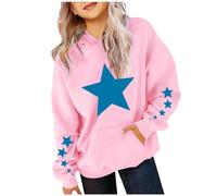 Générique Pull Torsadé Fille Oversized Long Sleeve Sweatshirt Gradient Teen Girls Pullover Tops Cardigans Fille Avec Poches Et Capuche (Pink, 9-11 Years)